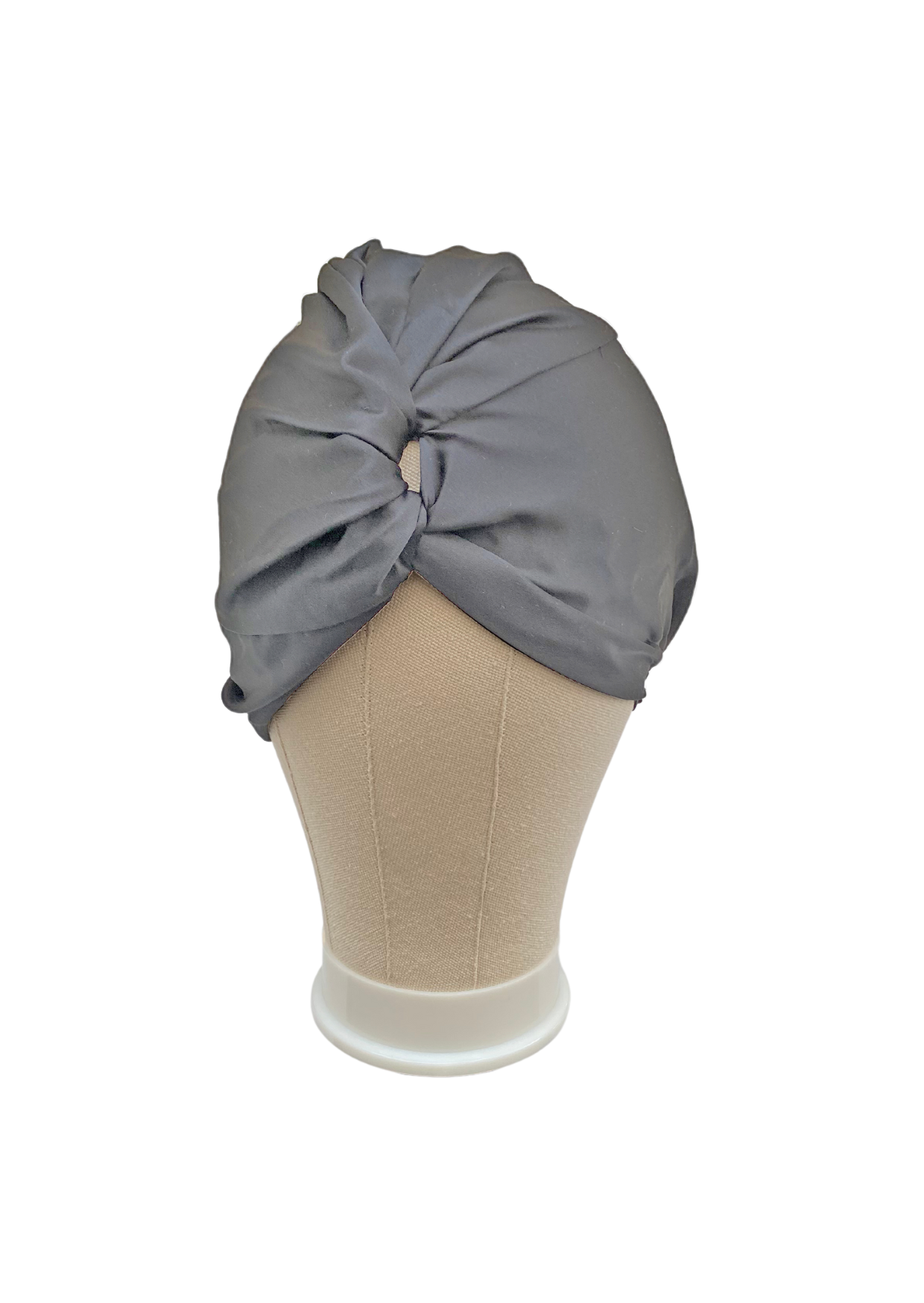 Turbante 100% Seda Gris Oscuro