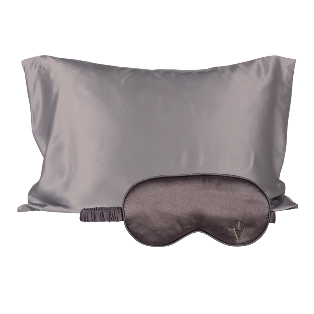 Pack 4 - Funda KING seda + Antifaz - Color a elección