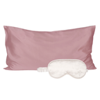 Pack 4 - Funda KING seda + Antifaz - Color a elección