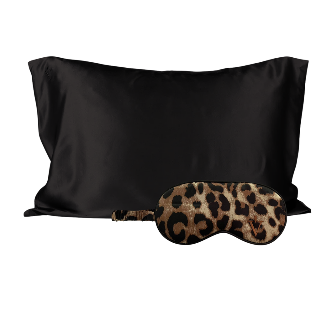 Pack 4 - Funda KING seda + Antifaz - Color a elección