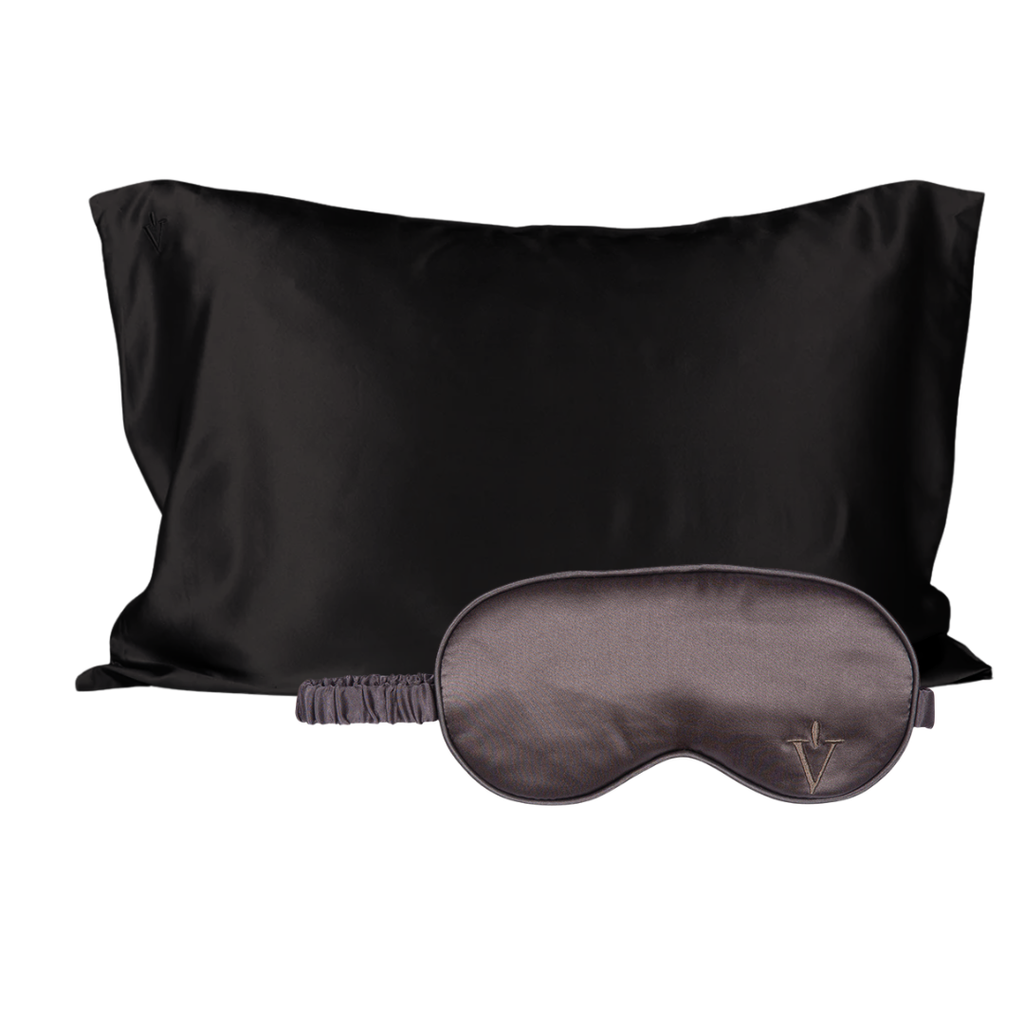 Pack 4 - Funda KING seda + Antifaz - Color a elección