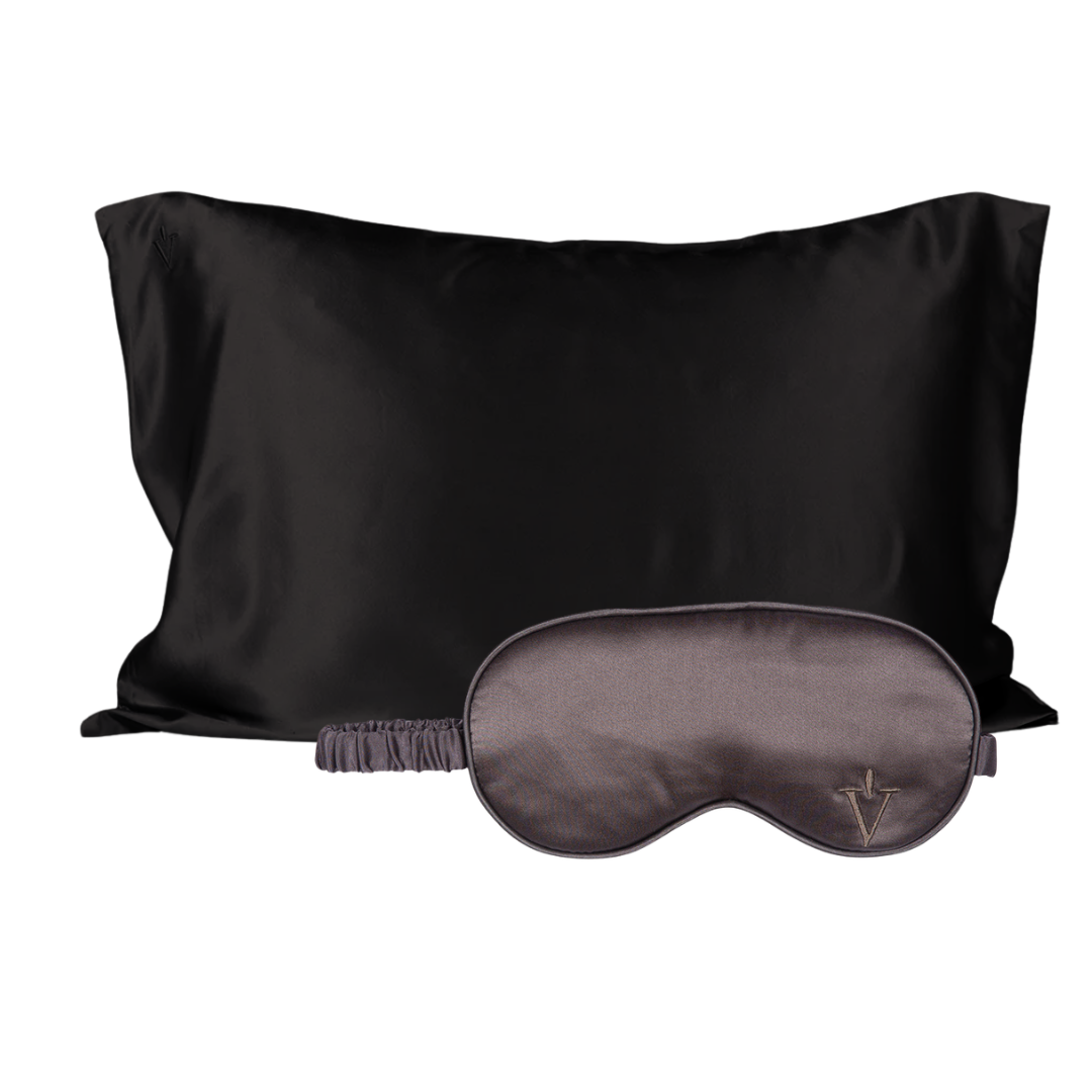 Pack 4 - Funda KING seda + Antifaz - Color a elección