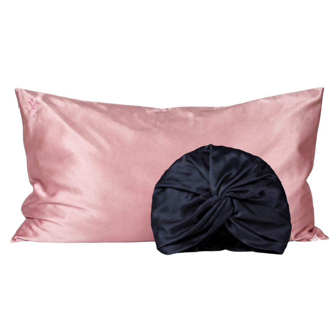 Pack 2 - Funda King seda + Turbante - Color a elección