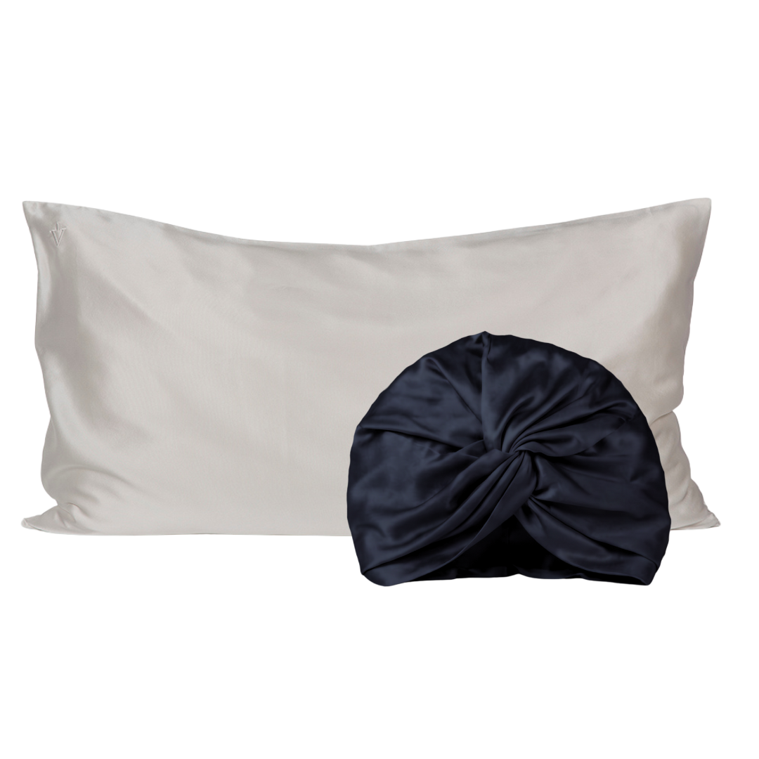 Pack 1 - Funda Queen seda + Turbante - Color a elección