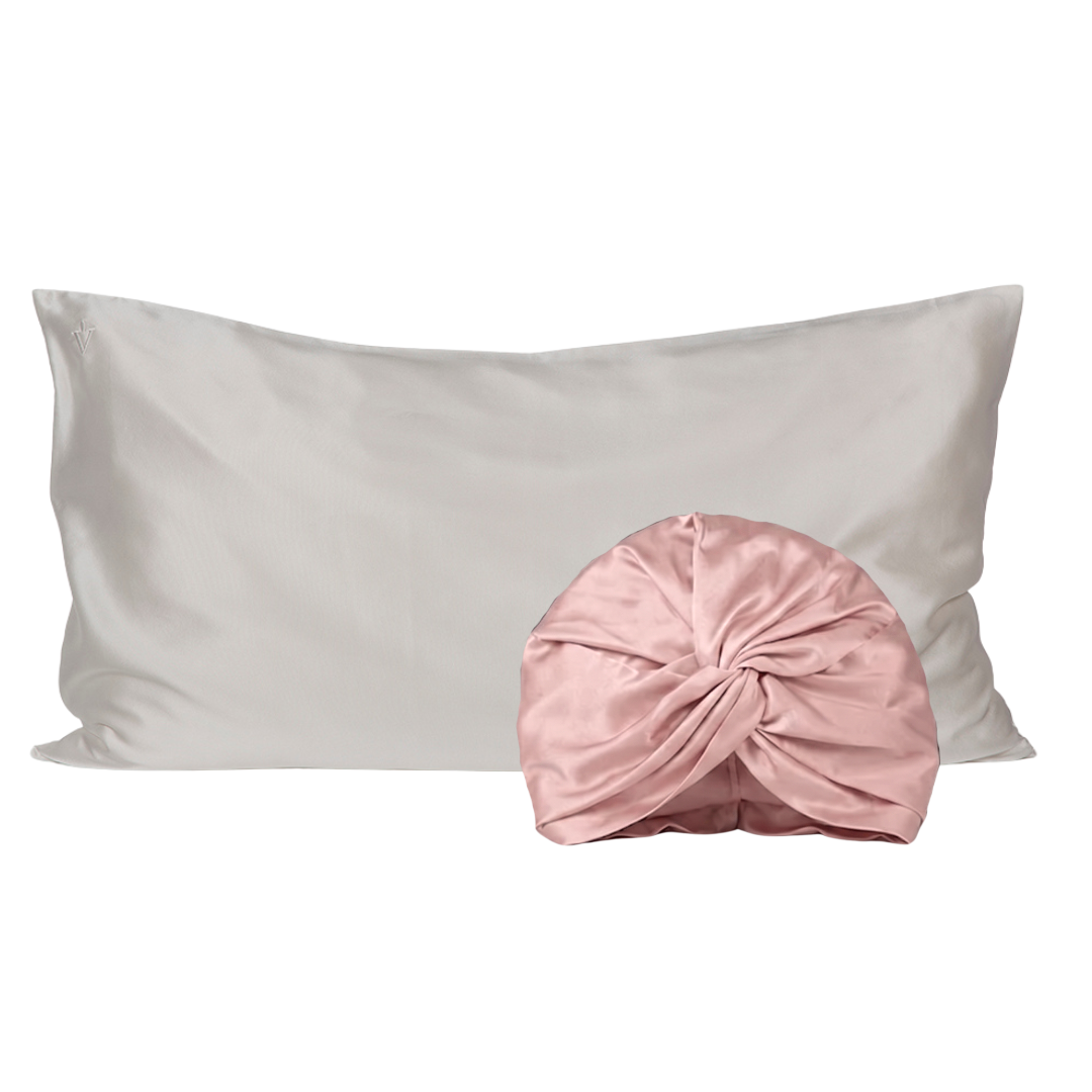 Pack 1 - Funda Queen seda + Turbante - Color a elección