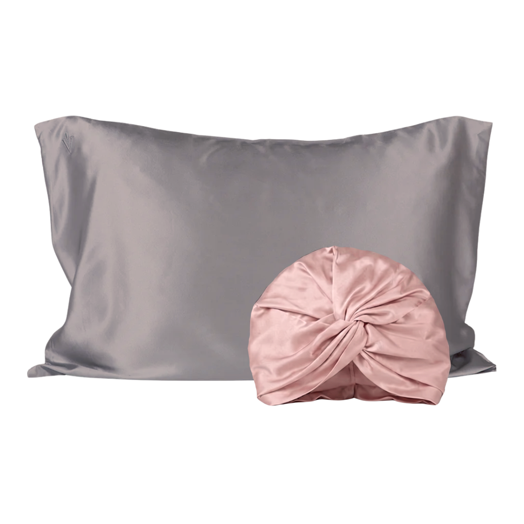Pack 1 - Funda Queen seda + Turbante - Color a elección
