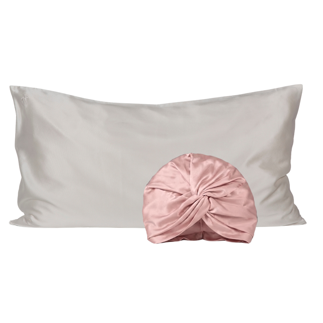 Pack 2 - Funda King seda + Turbante - Color a elección