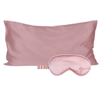 Pack 4 - Funda KING seda + Antifaz - Color a elección