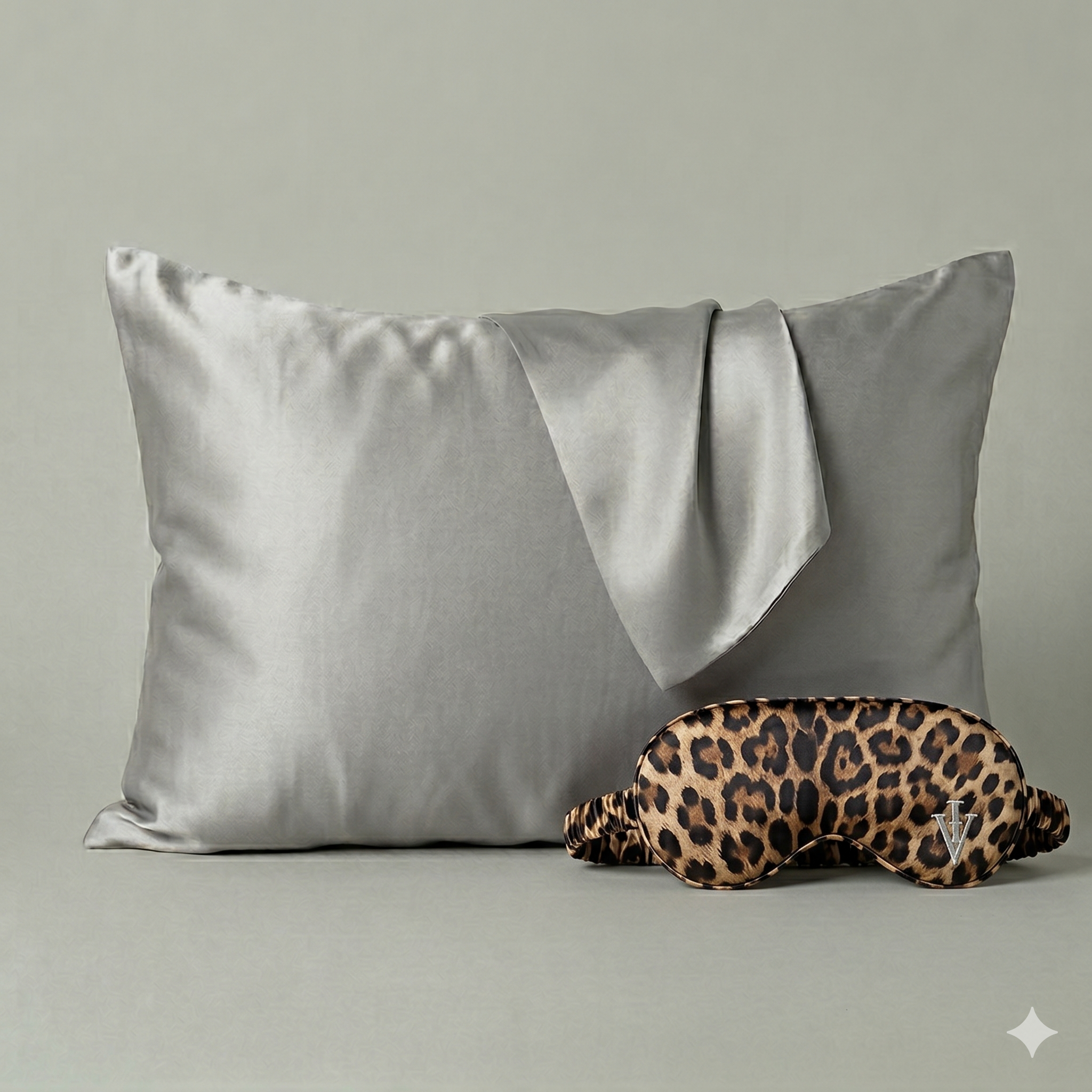 Pack 3 - Funda Queen seda + Antifaz - Color a elección