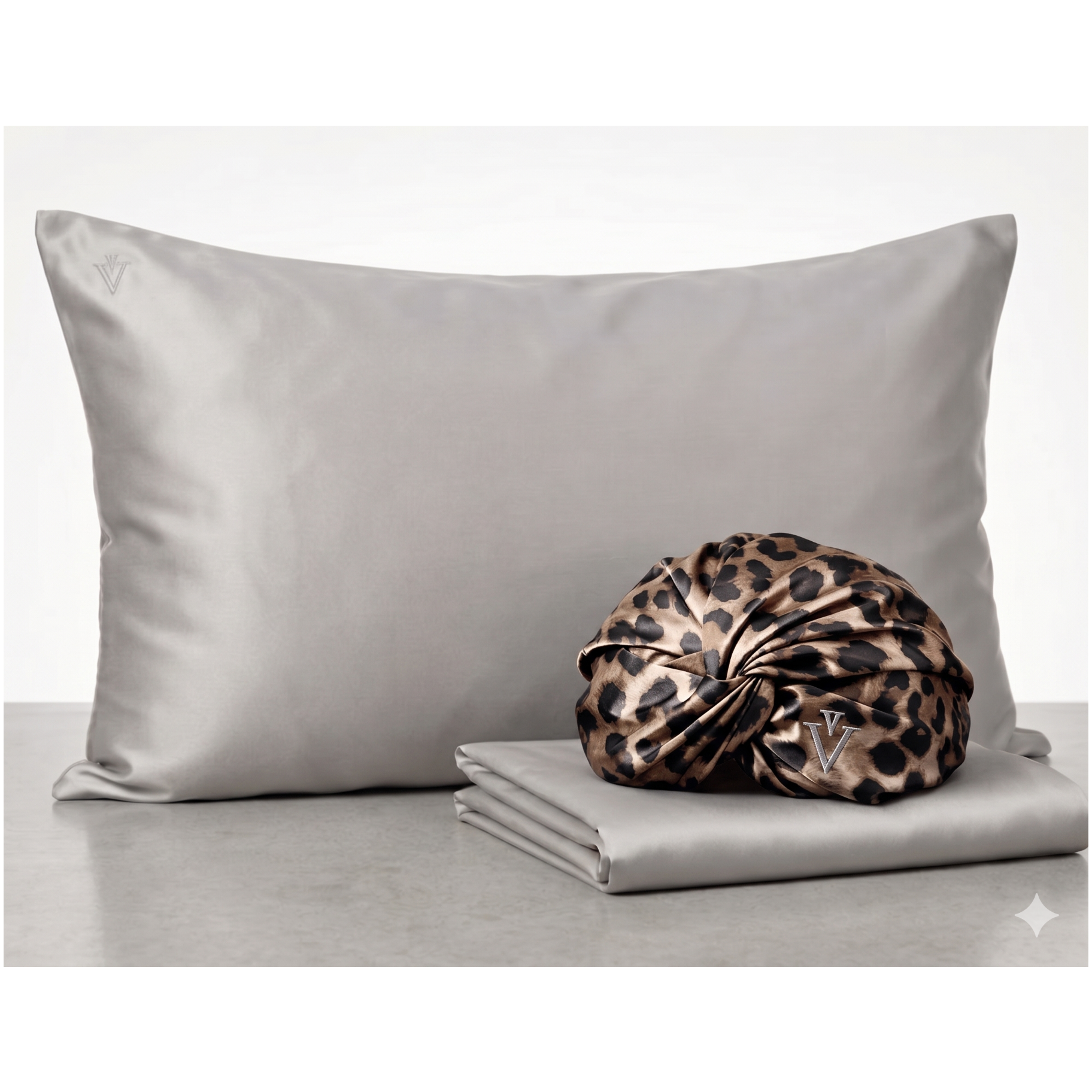 Pack 1 - Funda Queen seda + Turbante - Color a elección