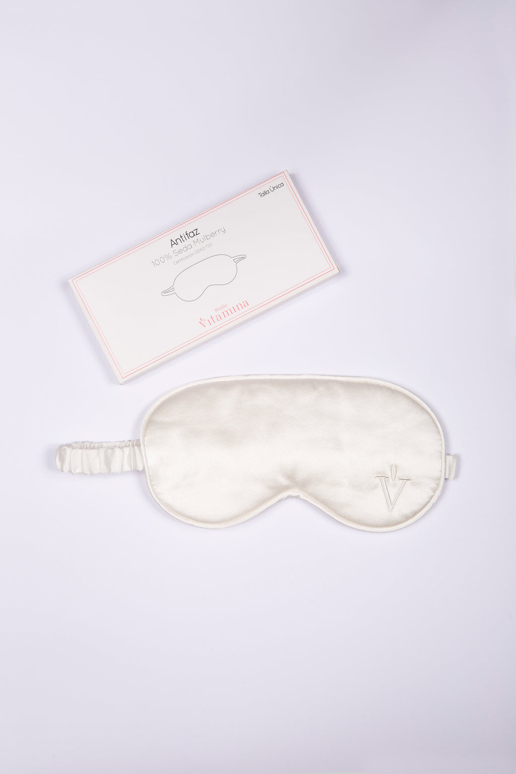 Antifaz blanco 100% seda