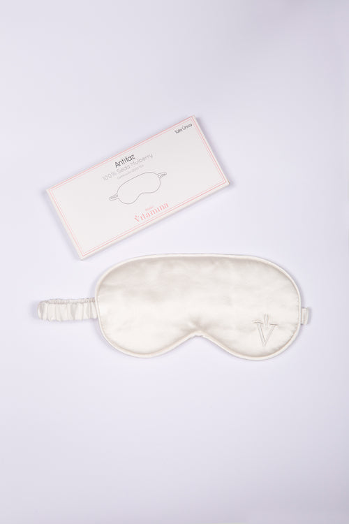 Antifaz blanco 100% seda