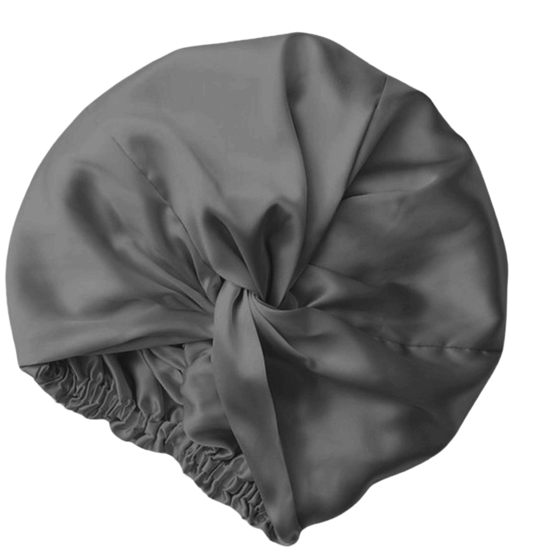 Turbante 100% Seda Gris Oscuro